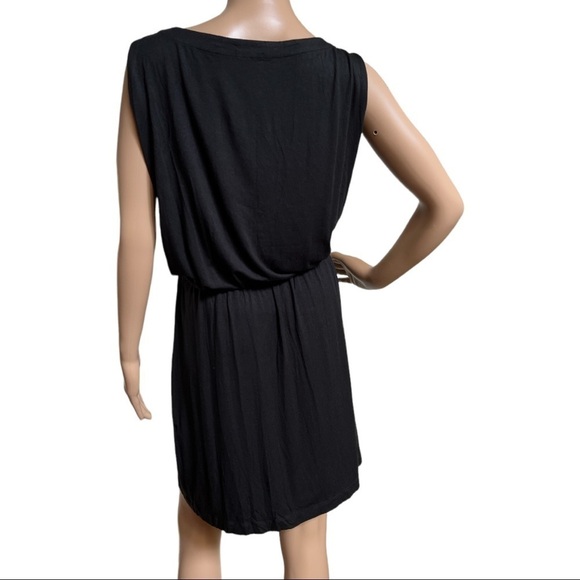 GAP DESIGNED & CRAFTED WOMEN’S SLEEVELESS DRAPE BLACK MINI DRESS SIZE‎ M - Picture 3 of 11